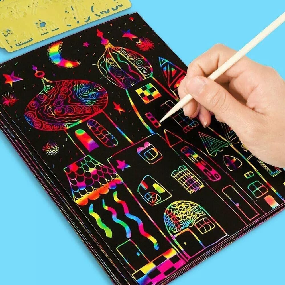 Rainbow DIY Scratch Papers