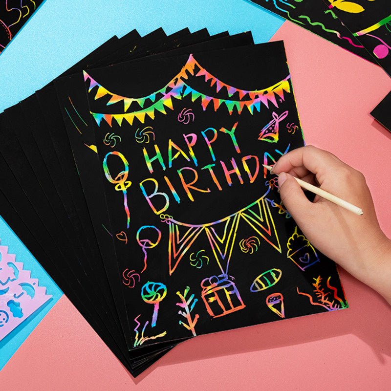 Rainbow DIY Scratch Papers