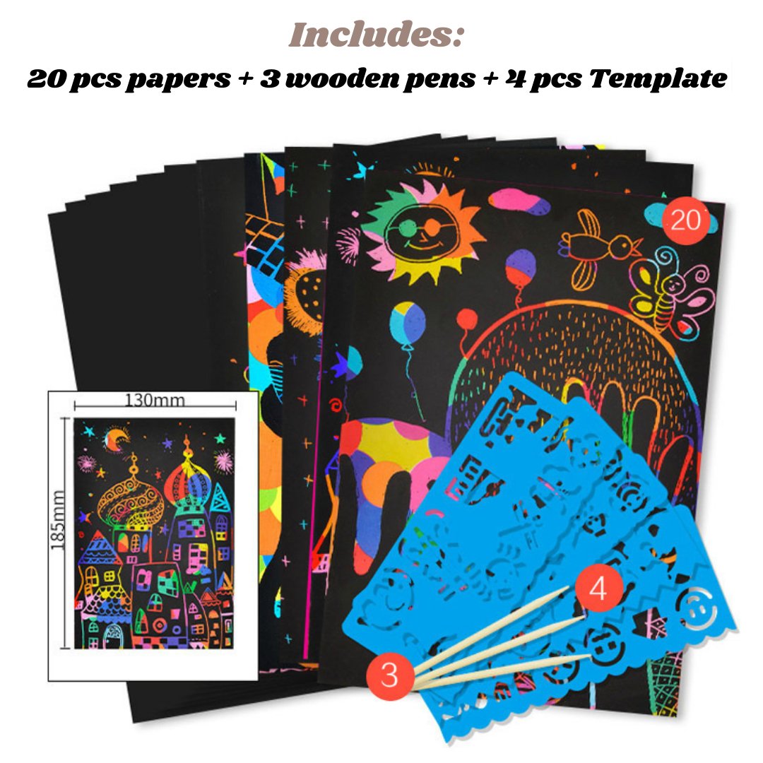 Rainbow DIY Scratch Papers