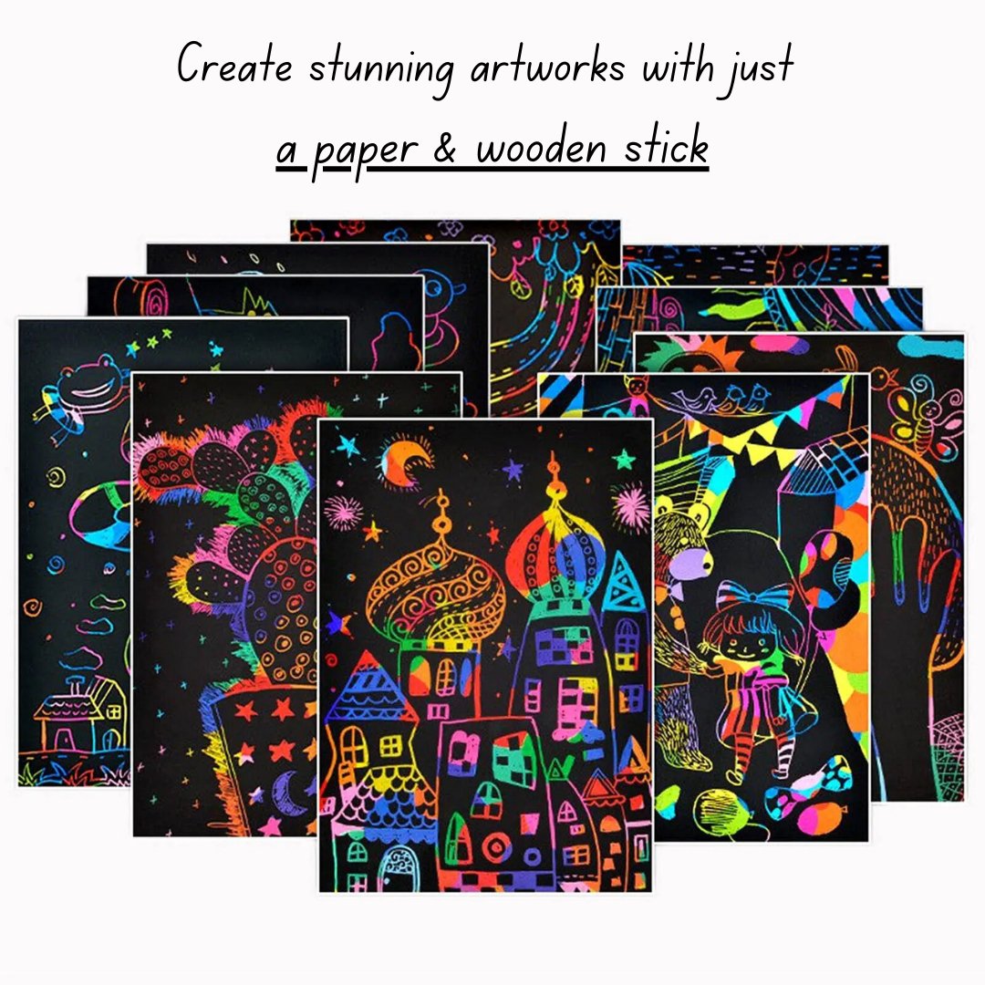 Rainbow DIY Scratch Papers