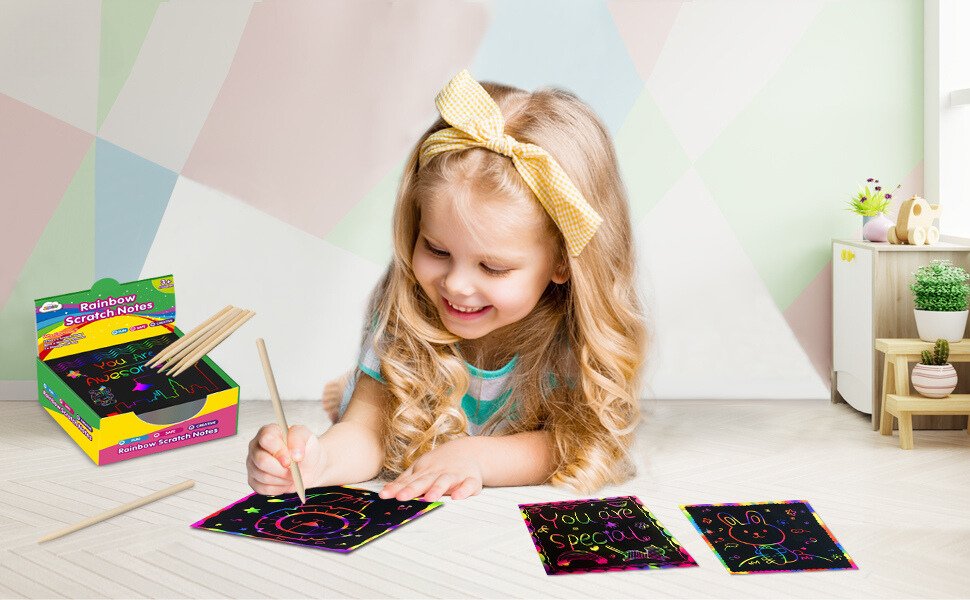 Rainbow DIY Scratch Papers