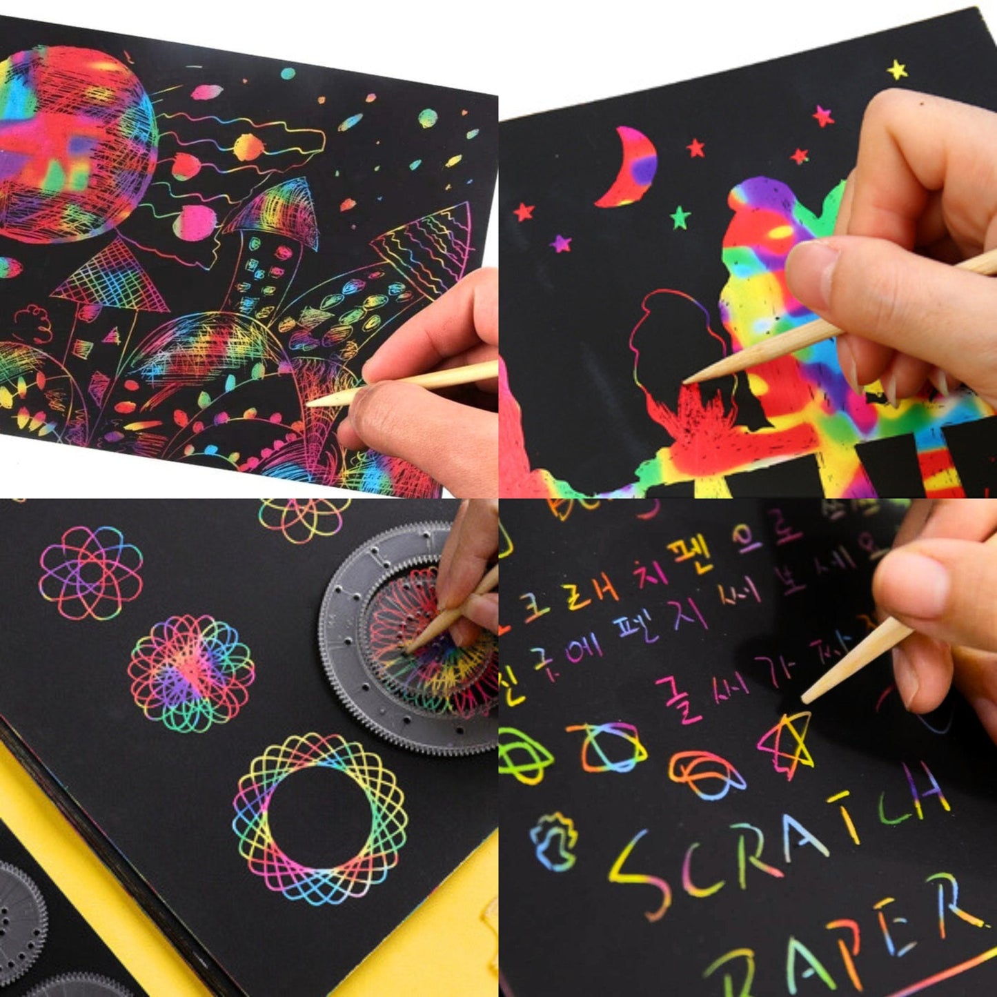 Rainbow DIY Scratch Papers