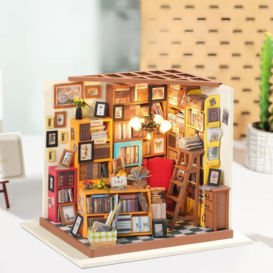 Sam's Study Library DIY Miniature House Kit - DIYRICLE