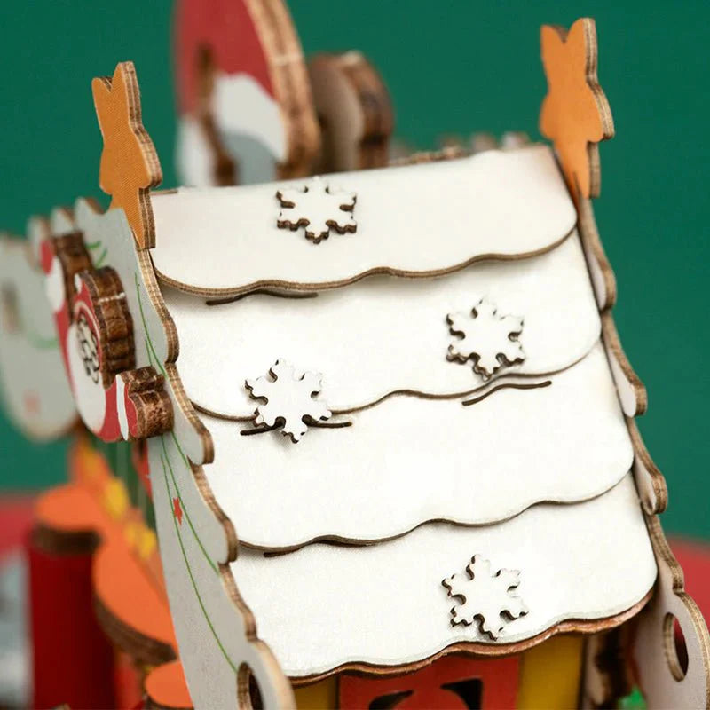 Santa's Christmas Village 3D DIY Music Box