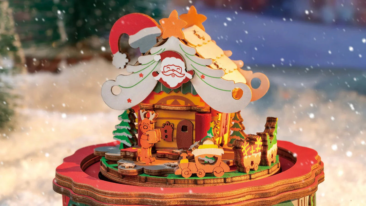 Santa's Christmas Village 3D DIY Music Box