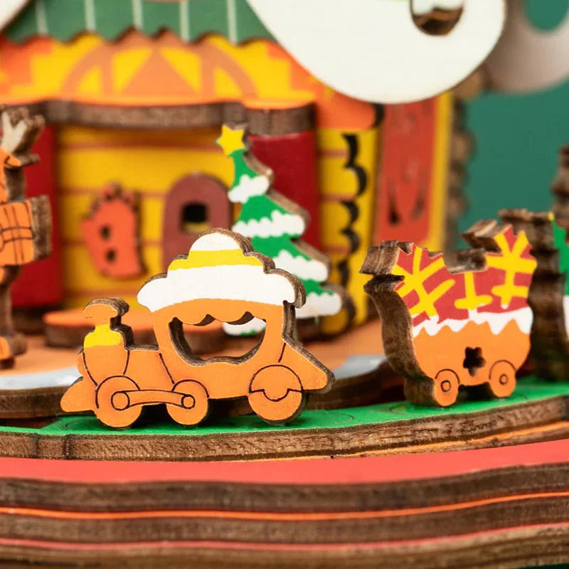 Santa's Christmas Village 3D DIY Music Box