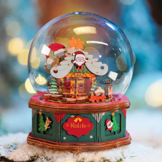 Santa's Christmas Village 3D DIY Music Box