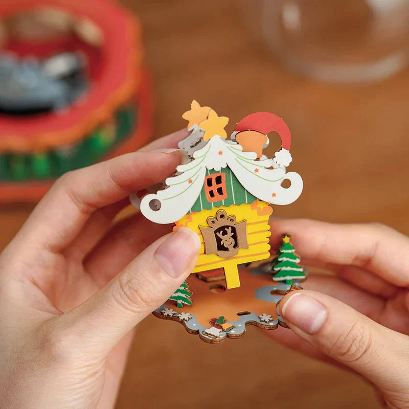 Santa's Christmas Village 3D DIY Music Box