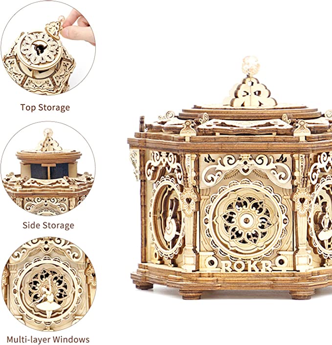 Secret Garden DIY Mechanical Music Box 3D Wooden Puzzle