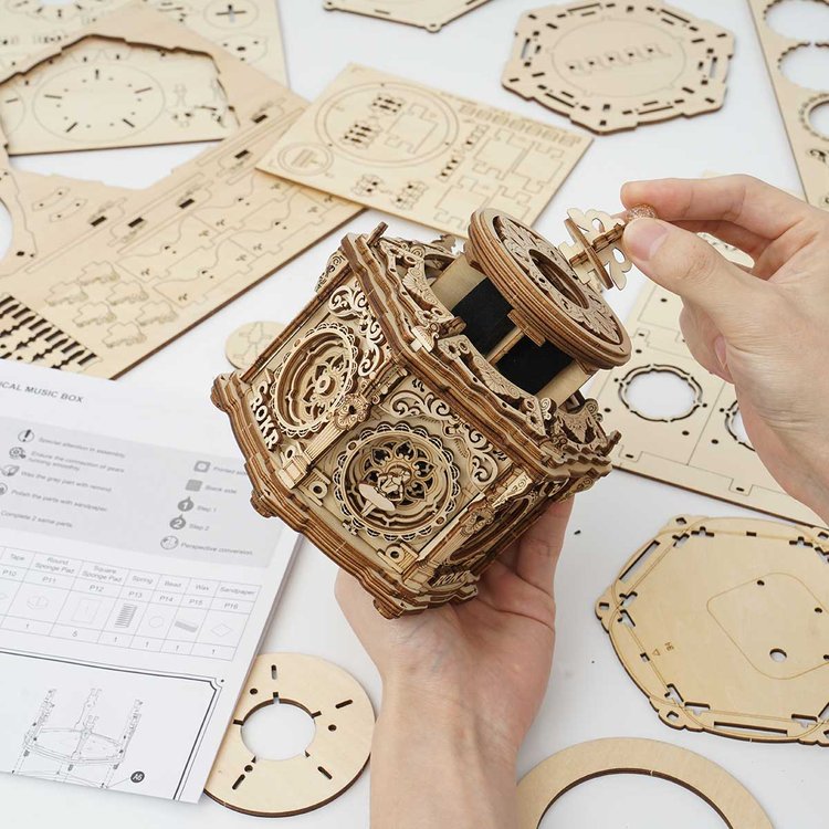 Secret Garden DIY Mechanical Music Box 3D Wooden Puzzle