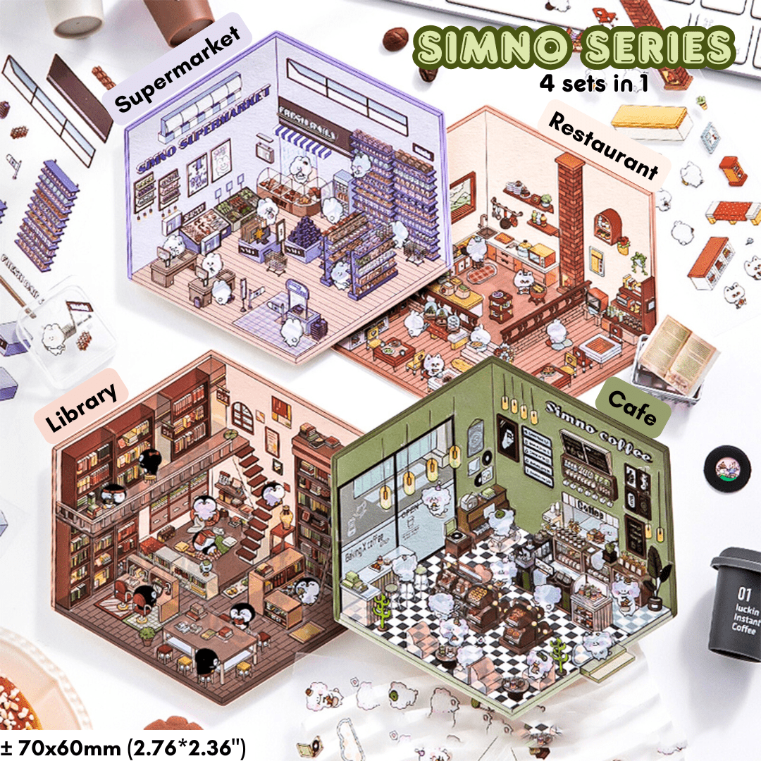Simno Series - Stick n’ Scene 3D DIY Scene Stickers Therapy - DIYRICLE