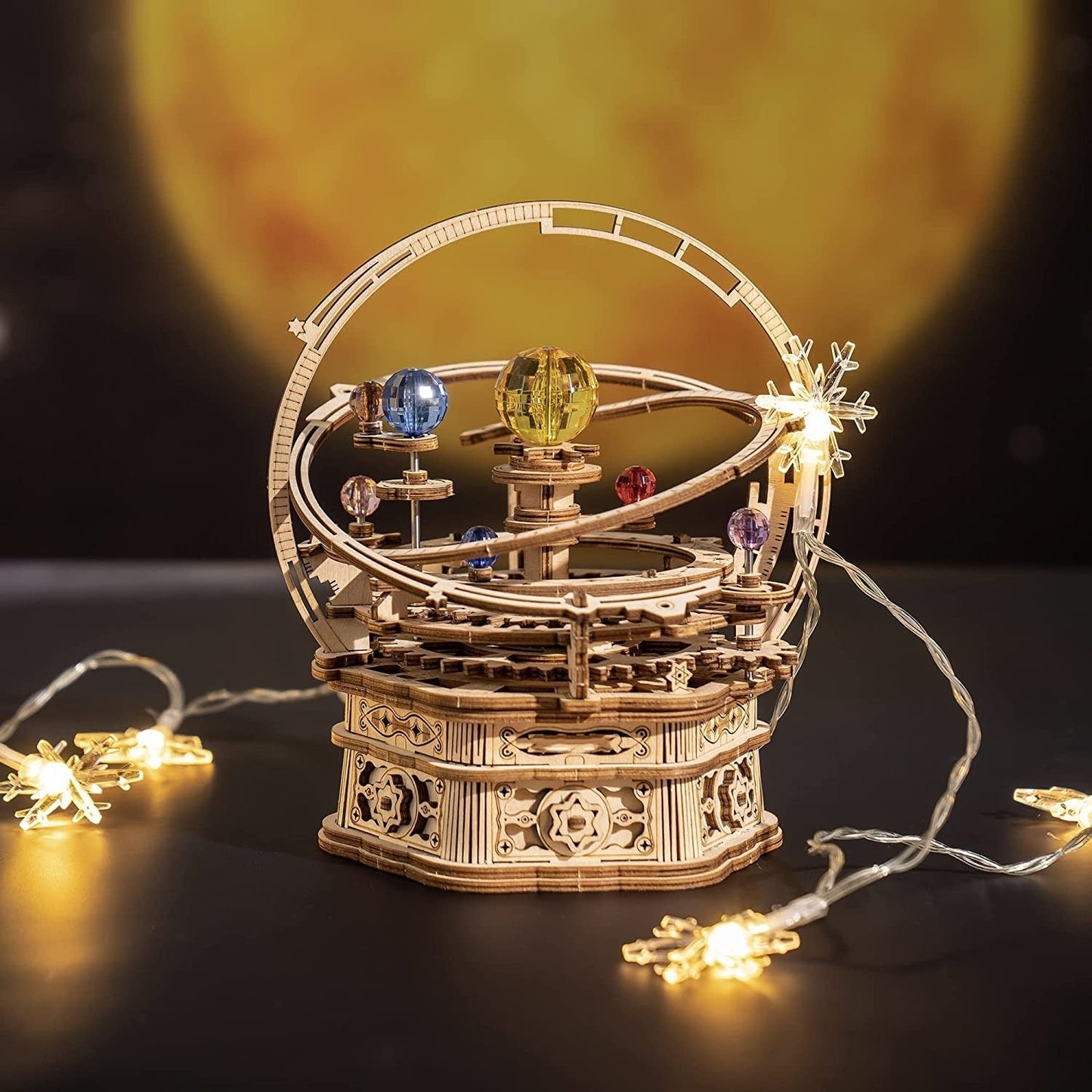 Starry Night Orrery Mechanical Music Box - DIYricle