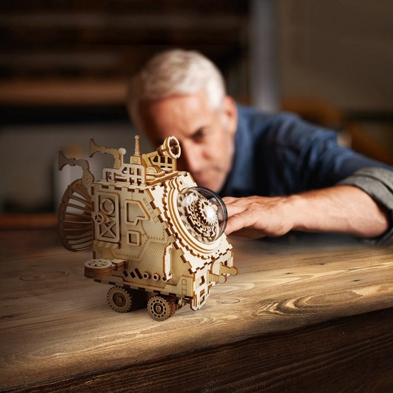 Steampunk Spaceship Music Box 3D Wooden Puzzle