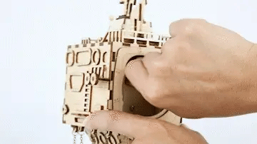 Steampunk Submarine Music Box 3D Wooden Puzzle