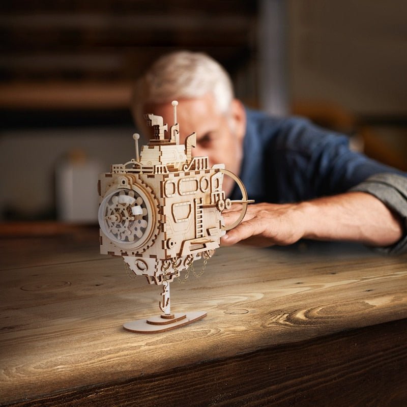 Steampunk Submarine Music Box 3D Wooden Puzzle