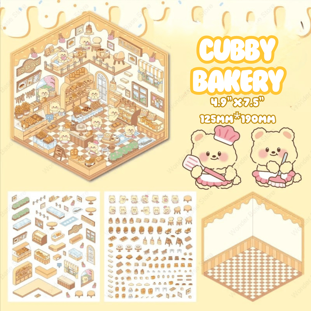 Cappy, Cubby & Puffin Series - Stick n’ Scene 3D DIY Scene Stickers Therapy