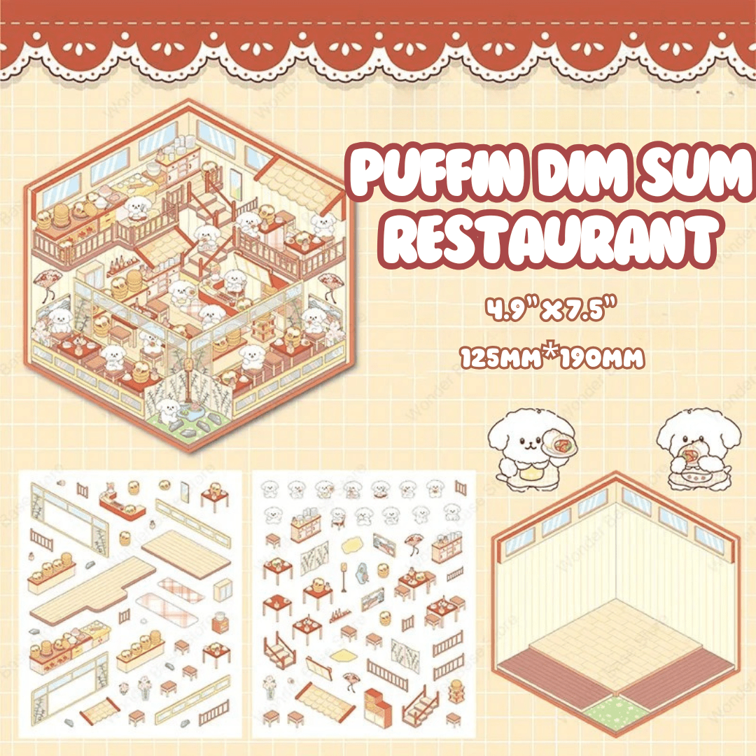 Cappy, Cubby & Puffin Series - Stick n’ Scene 3D DIY Scene Stickers Therapy