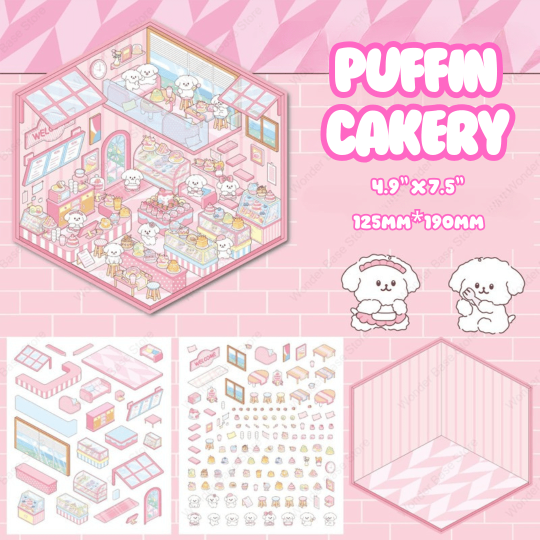 Cappy, Cubby & Puffin Series - Stick n’ Scene 3D DIY Scene Stickers Therapy