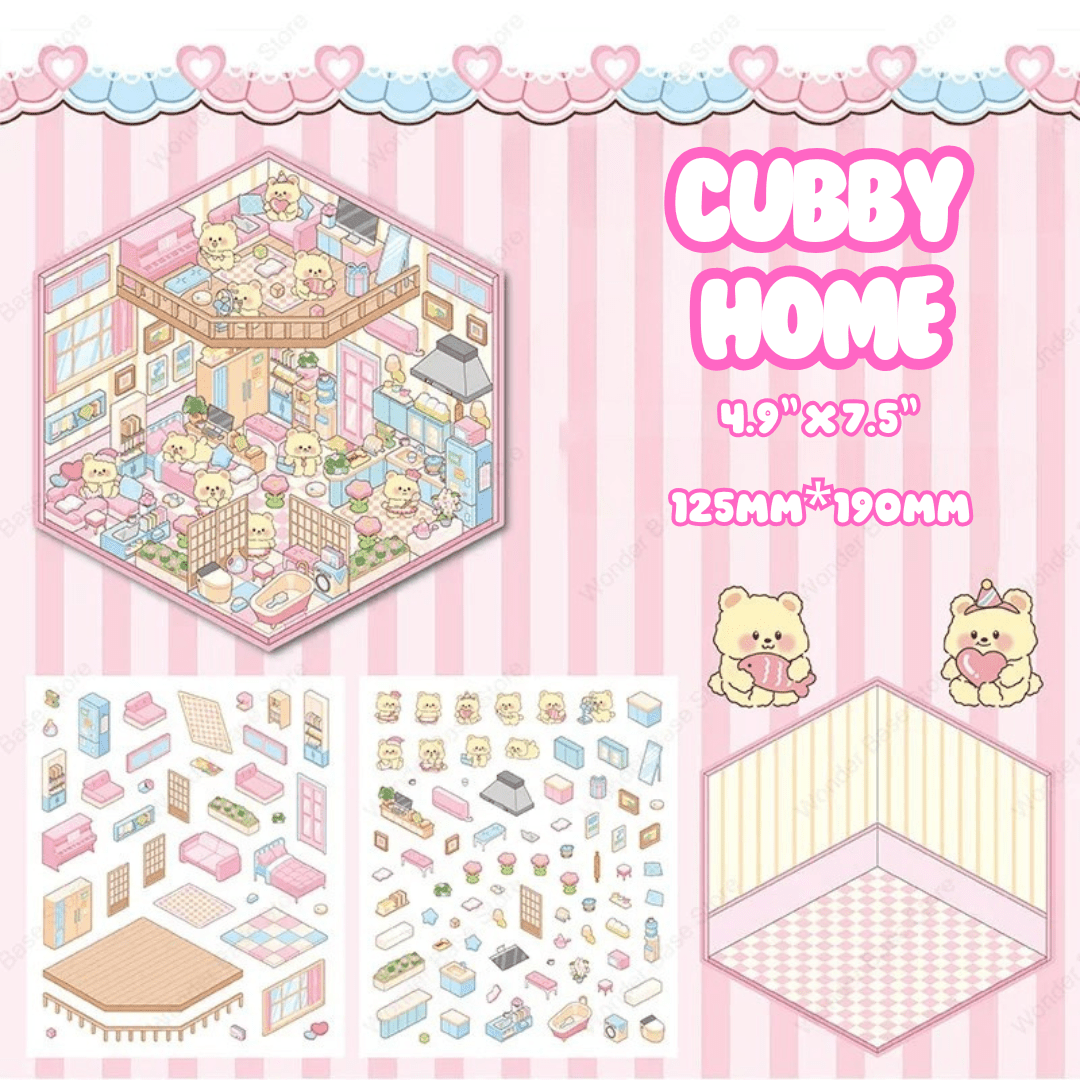Cappy, Cubby & Puffin Series - Stick n’ Scene 3D DIY Scene Stickers Therapy