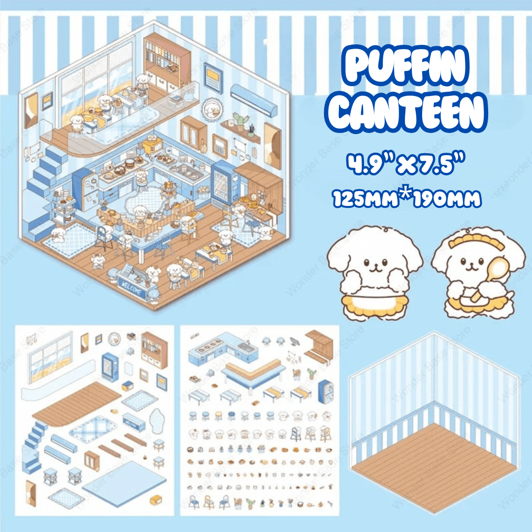 Cappy, Cubby & Puffin Series - Stick n’ Scene 3D DIY Scene Stickers Therapy