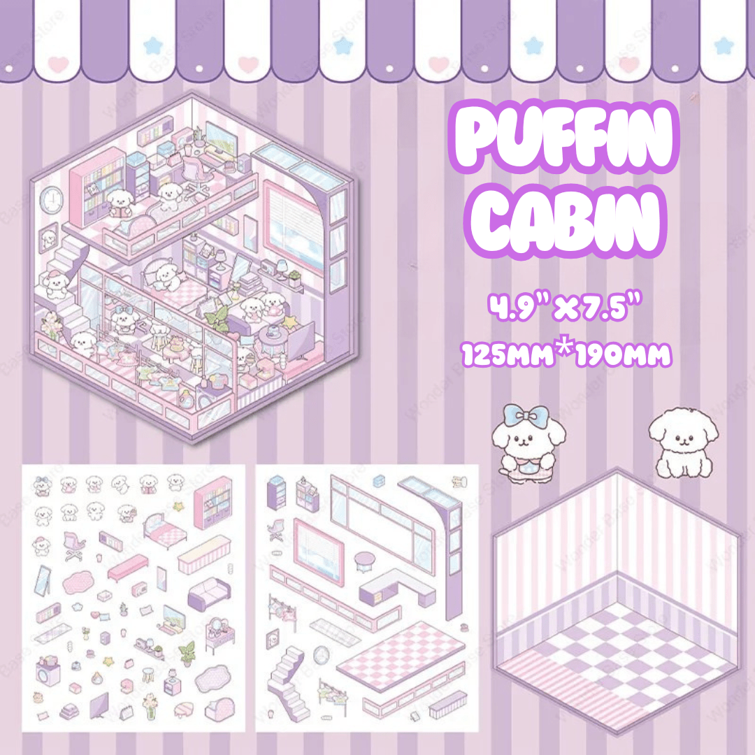 Cappy, Cubby & Puffin Series - Stick n’ Scene 3D DIY Scene Stickers Therapy