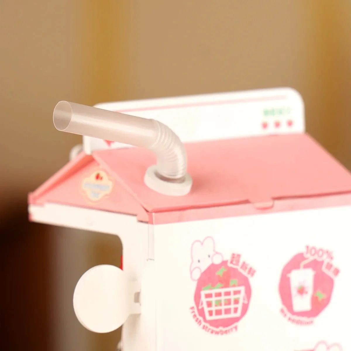 Strawberry Milk Box - Food Box Shop DIY Miniature House Kit