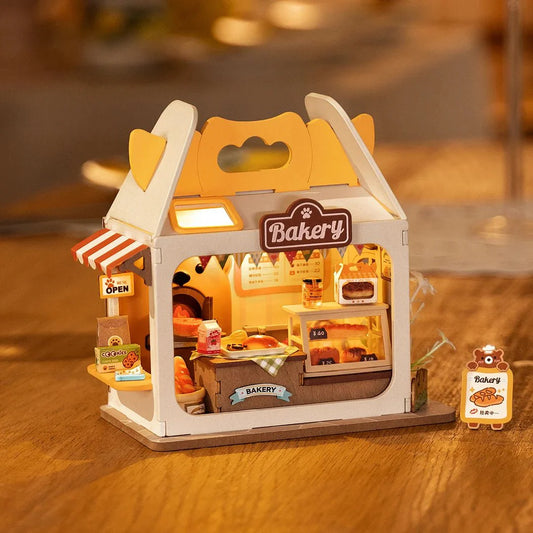 Strawberry Milk Box - Food Box Shop DIY Miniature House Kit