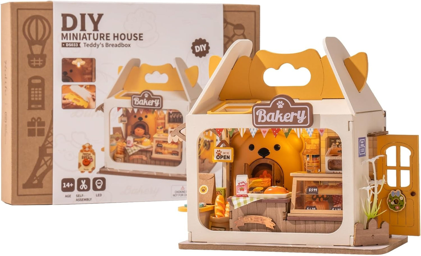 Teddy's Bread Box - Food Box Shop DIY Miniature House Kit