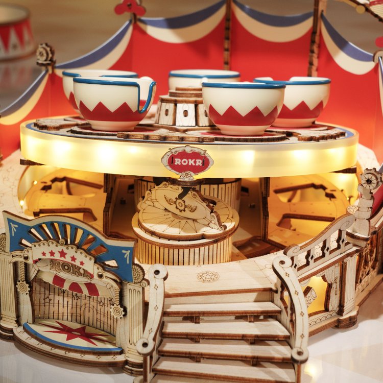 Amusement Park Series DIY Music Box 3D Wooden Puzzle