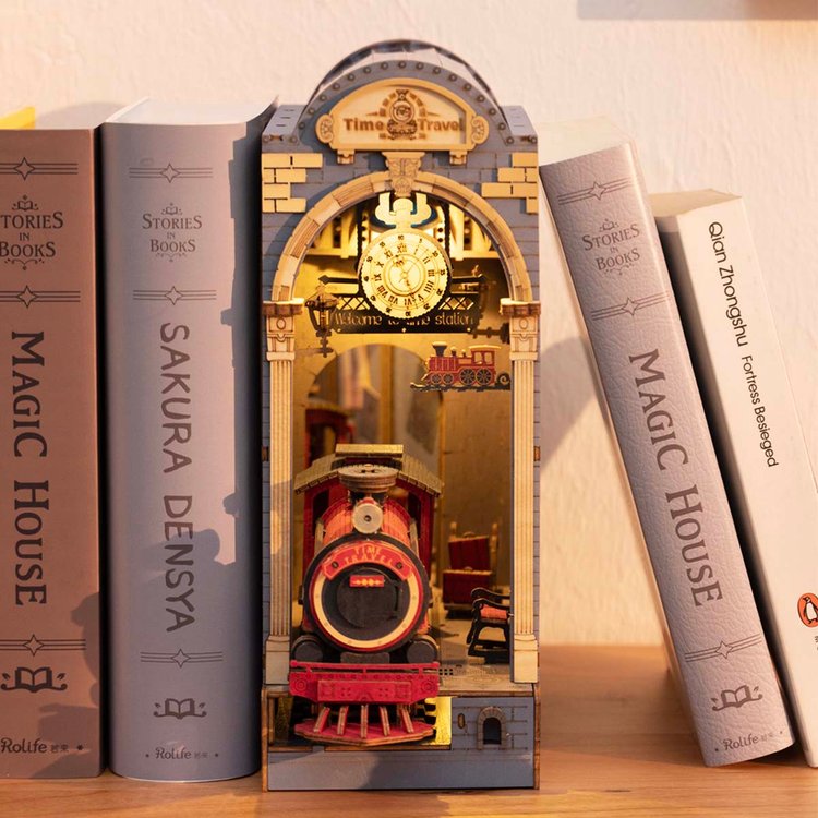 Time Travel 3D Wooden DIY Book Nook - DIYRICLE