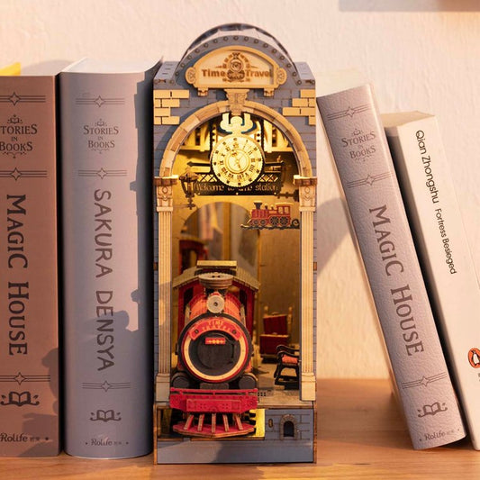 Time Travel 3D Wooden DIY Book Nook - DIYRICLE