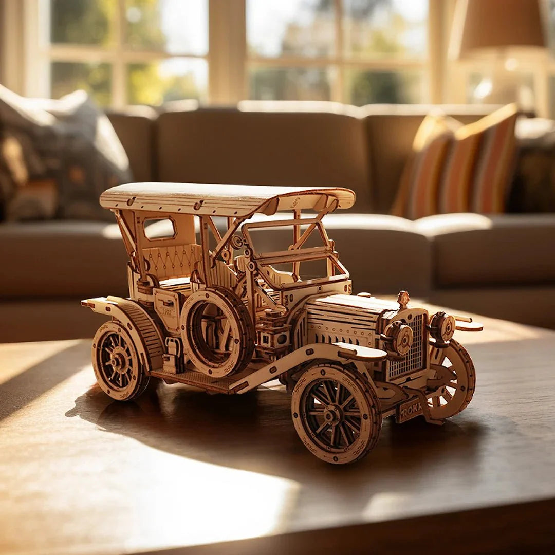Vintage Retro Car 3D Wooden Puzzle