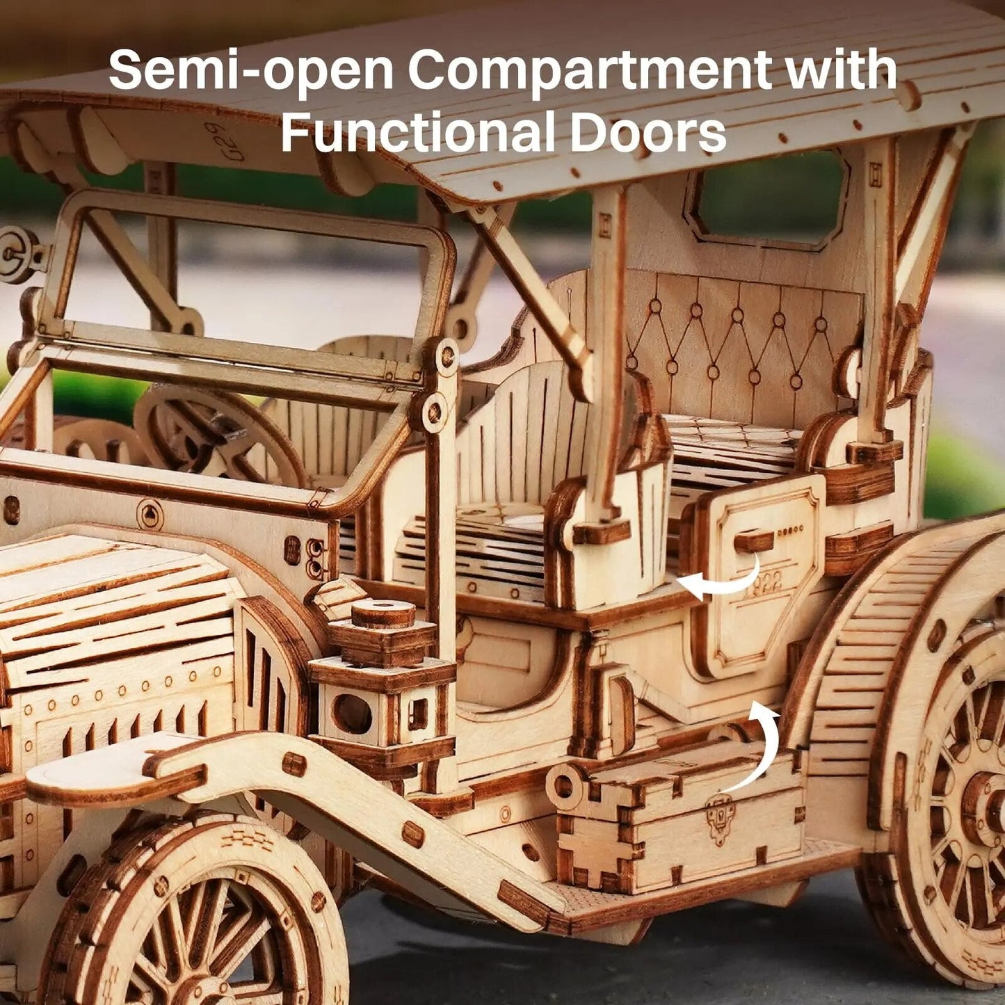 Vintage Retro Car 3D Wooden Puzzle