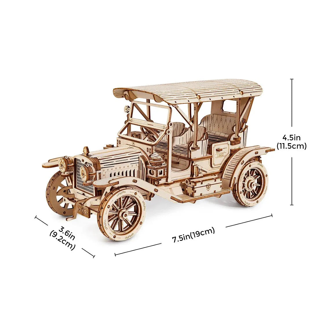 Vintage Retro Car 3D Wooden Puzzle