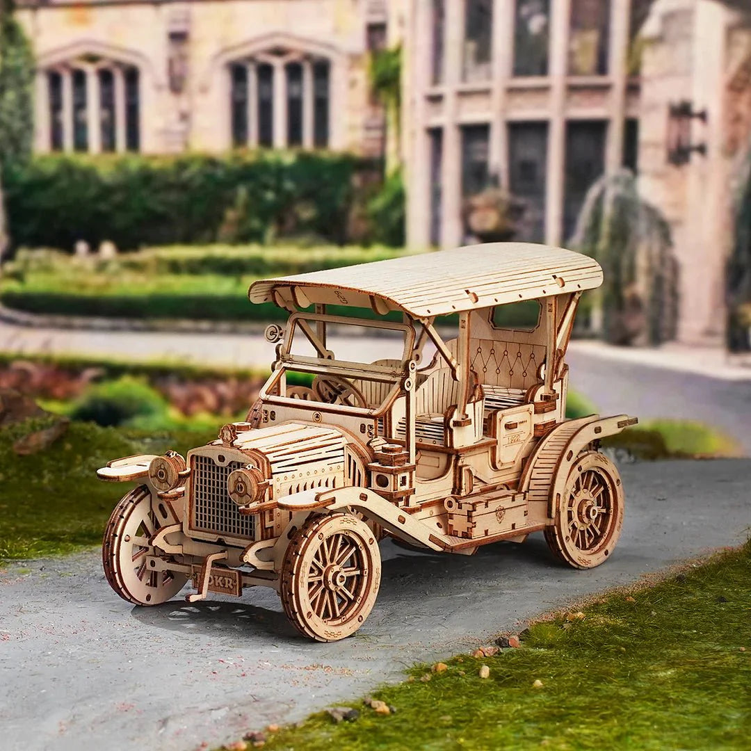 Vintage Retro Car 3D Wooden Puzzle