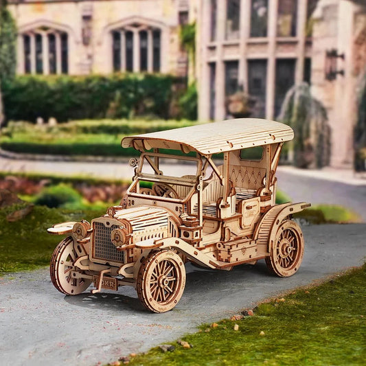 Vintage Retro Car 3D Wooden Puzzle