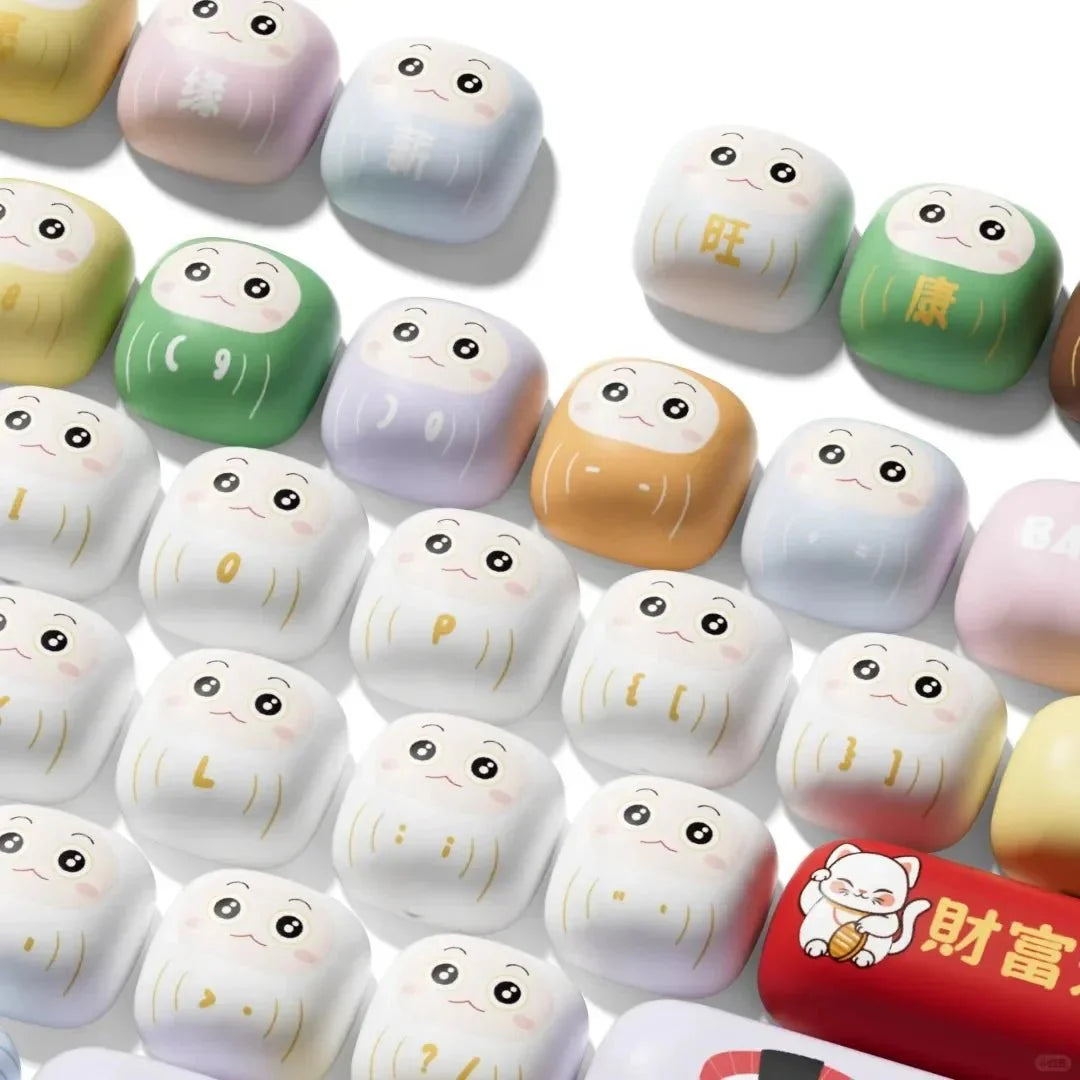 Lucky Doll Daruma DIY Keycaps