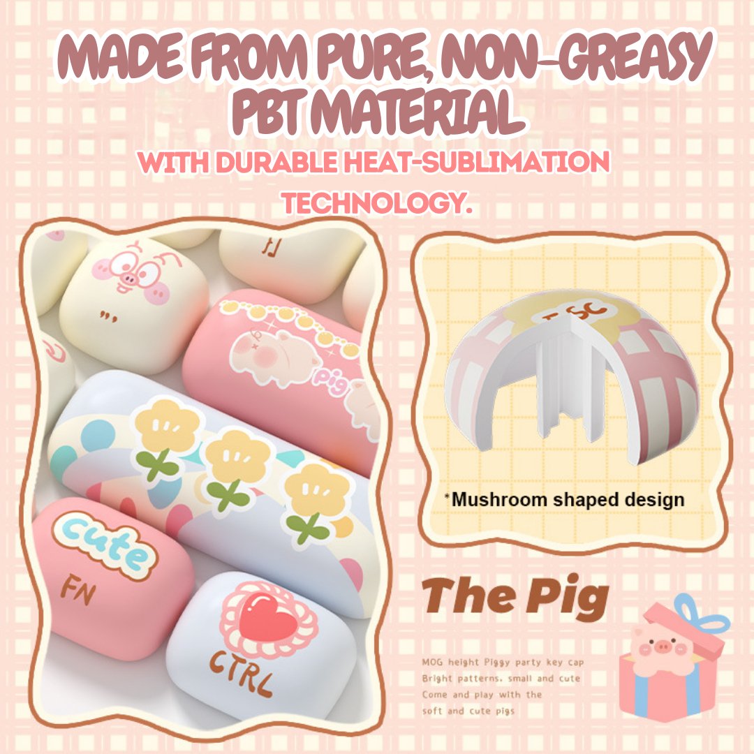 Piggy Party DIY Keycaps