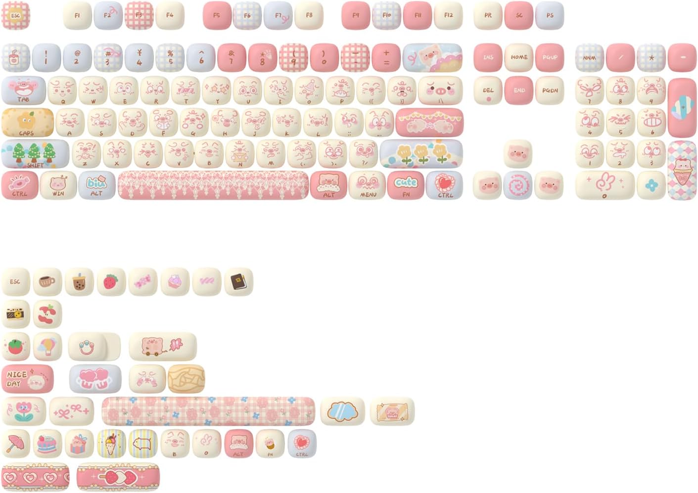 Lucky Doll Daruma DIY Keycaps