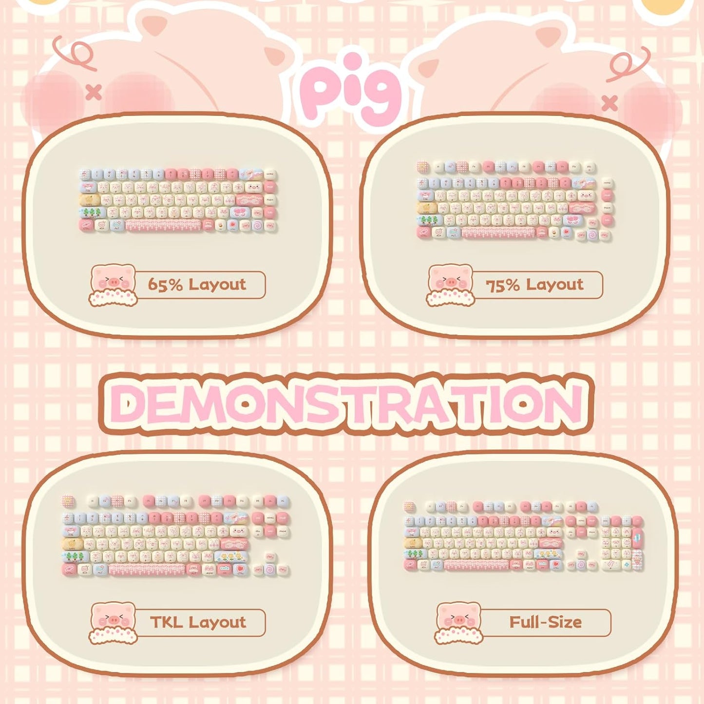 Lucky Doll Daruma DIY Keycaps