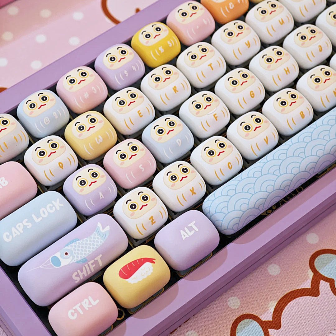 Lucky Doll Daruma DIY Keycaps